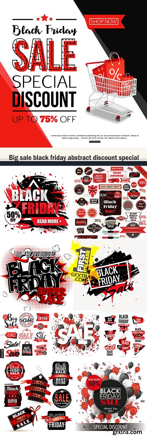 Big sale black friday abstract discount special
