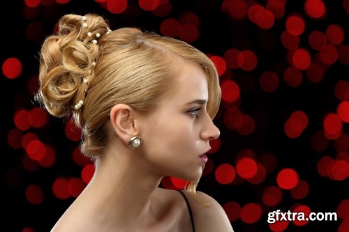 Beautiful Woman's Face with Flowers 25xJPG