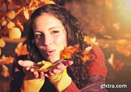Beautiful Woman's Face with Flowers 25xJPG