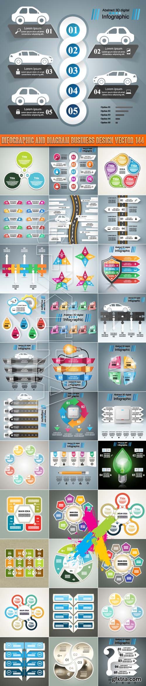 Infographic and diagram business design vector 144