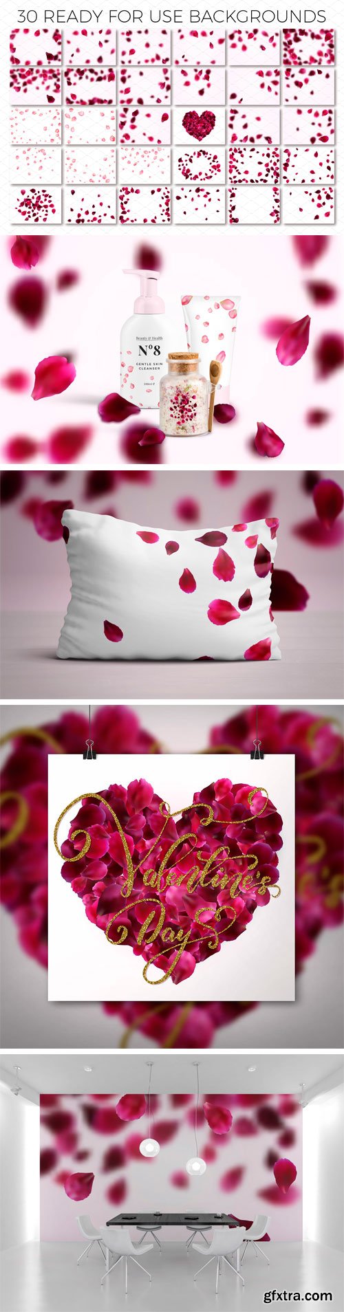 CM 1213371 - Rose Petals Backgrounds Constructor