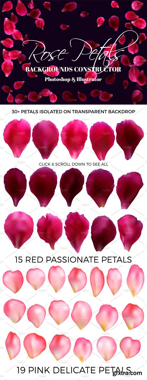 CM 1213371 - Rose Petals Backgrounds Constructor