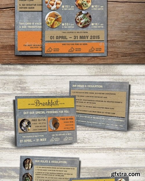 GraphicRiver - Rustic Breakfast Coupon Card 10878318