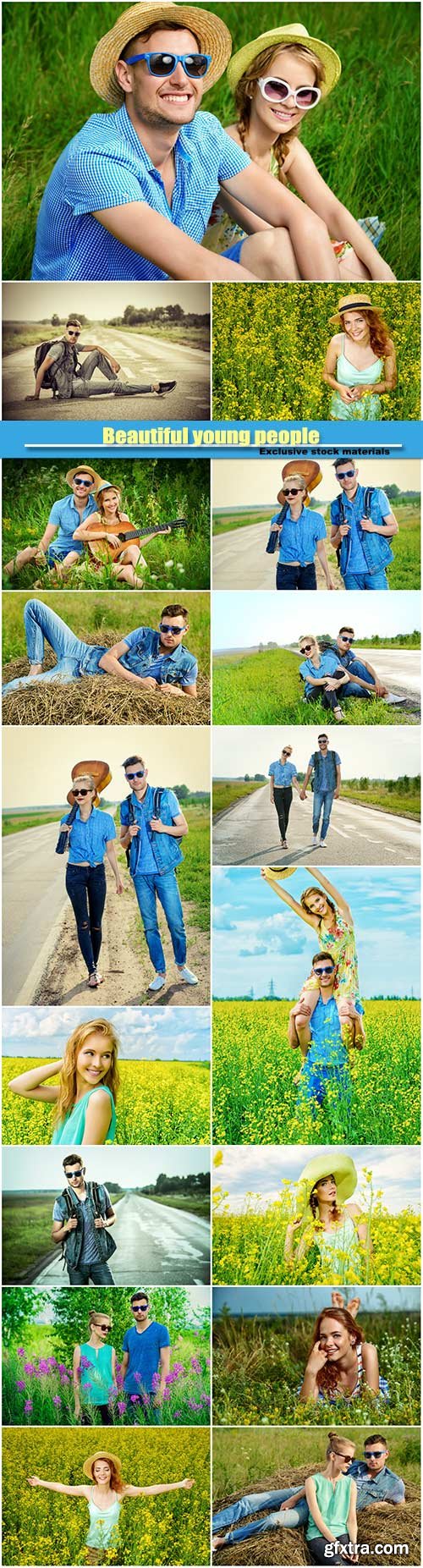 Young Couple in Love, Enjoy Their Summer Picnic 16xJPG