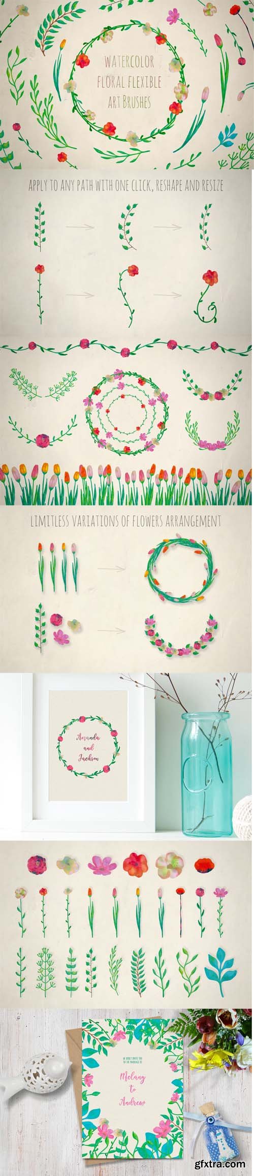 Illustrator Floral Art Brushes Illustrator Floral Art Brushes