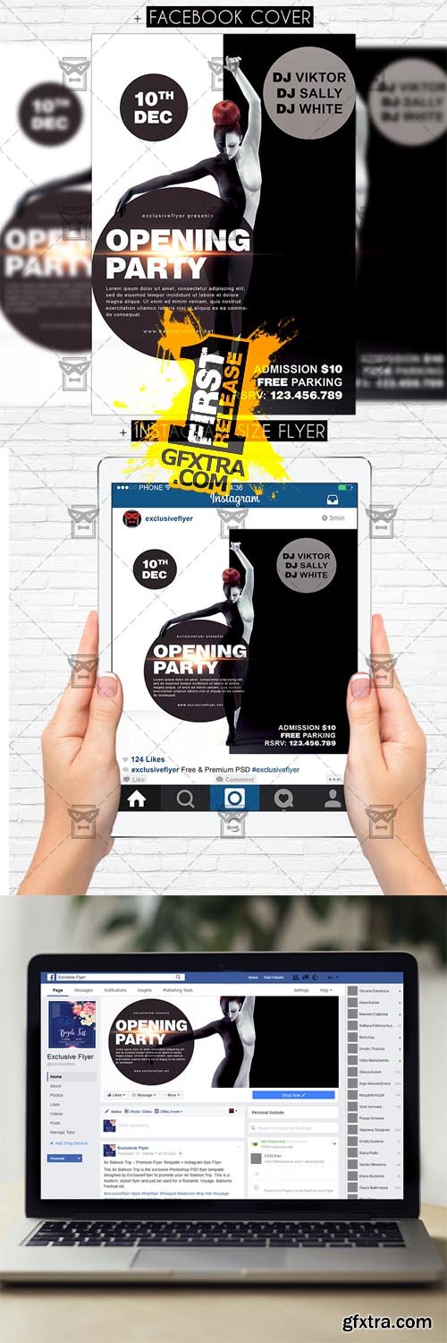 Opening Party - Premium PSD Flyer Template Opening Party - Premium PSD Flyer Template