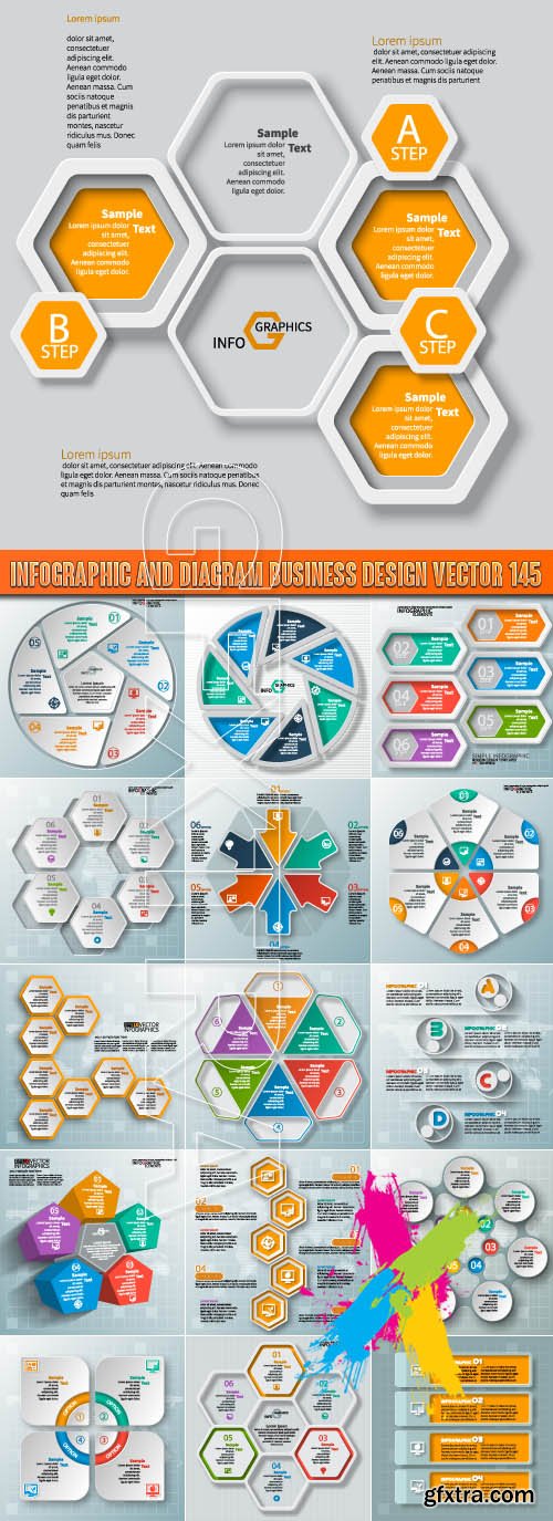 Infographic and diagram business design vector 145