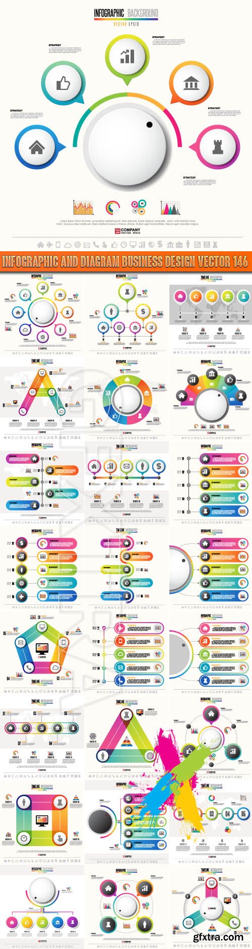 Infographic and diagram business design vector 146