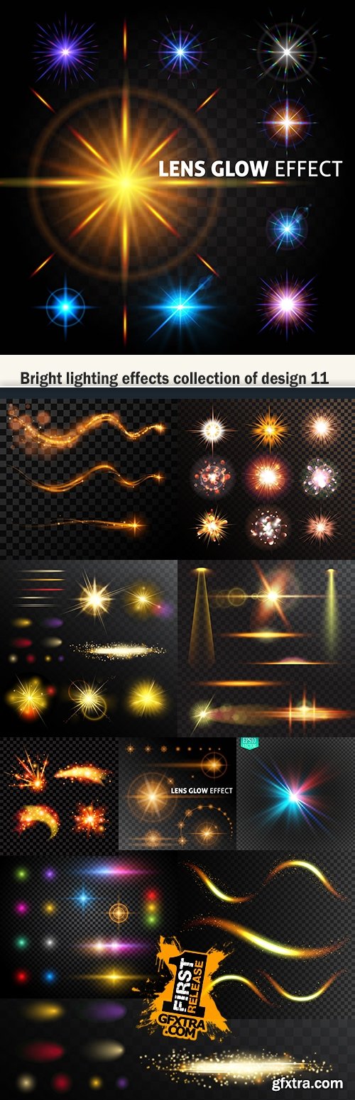 Bright lighting effects collection of design 11