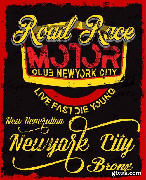 Vintage Motorcycle Skull Poster - T Shirt Design