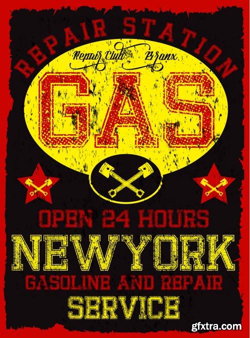 Vintage Motorcycle Skull Poster - T Shirt Design