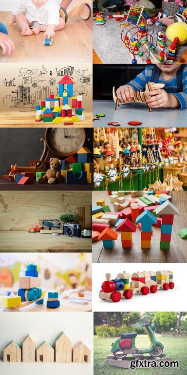 Wooden Toys - 12 x JPEGs