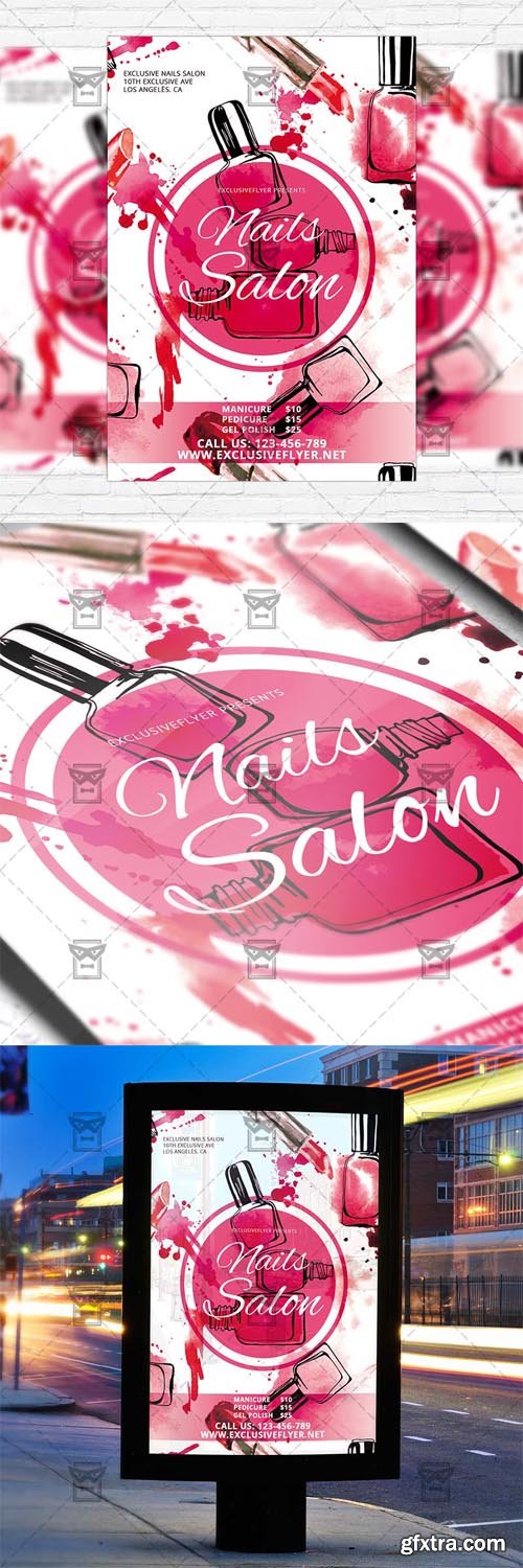 Nails Salon - PSD Flyer Template Nails Salon - PSD Flyer Template