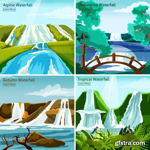 Travel Collection of infographics country camping equipment flyer banner vector image 25 EPS