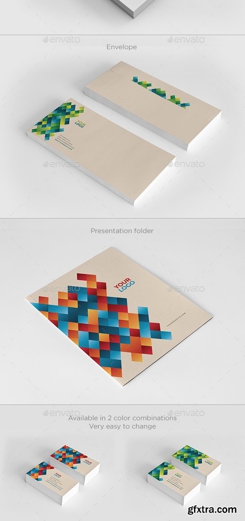 GraphicRiver - Cool Colorful Pattern Stationery 14806795