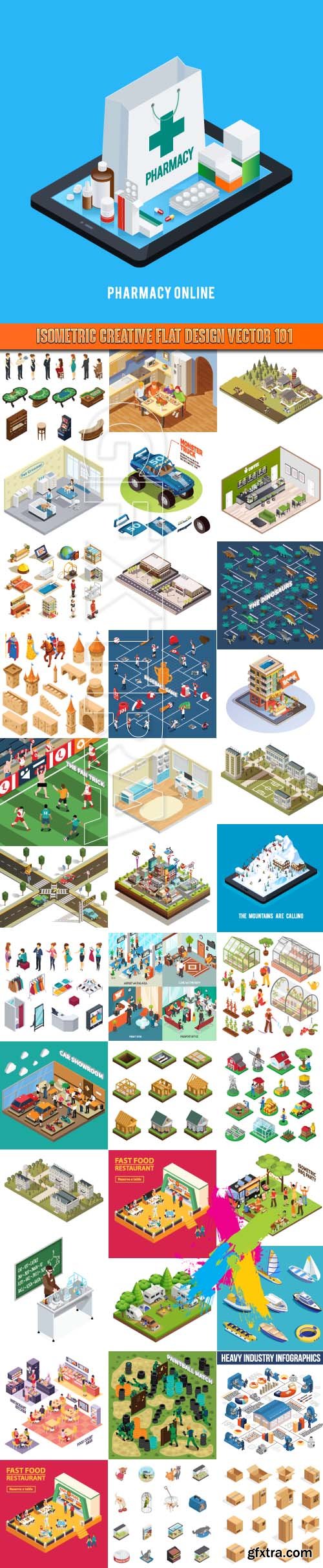 Isometric creative flat design vector 101