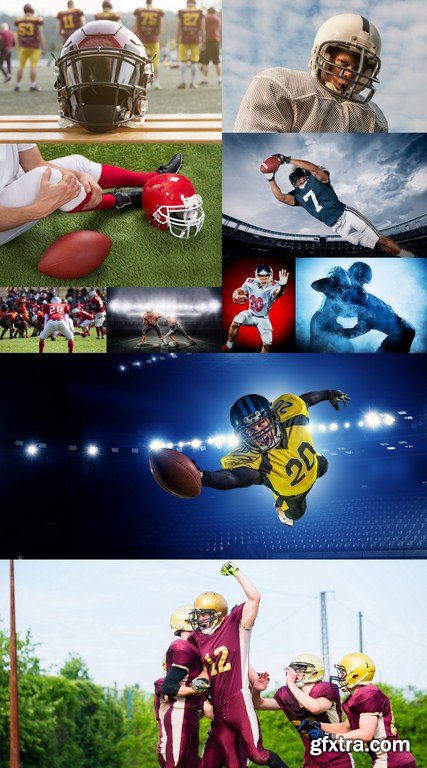 American Football Players - 10 x JPEGs