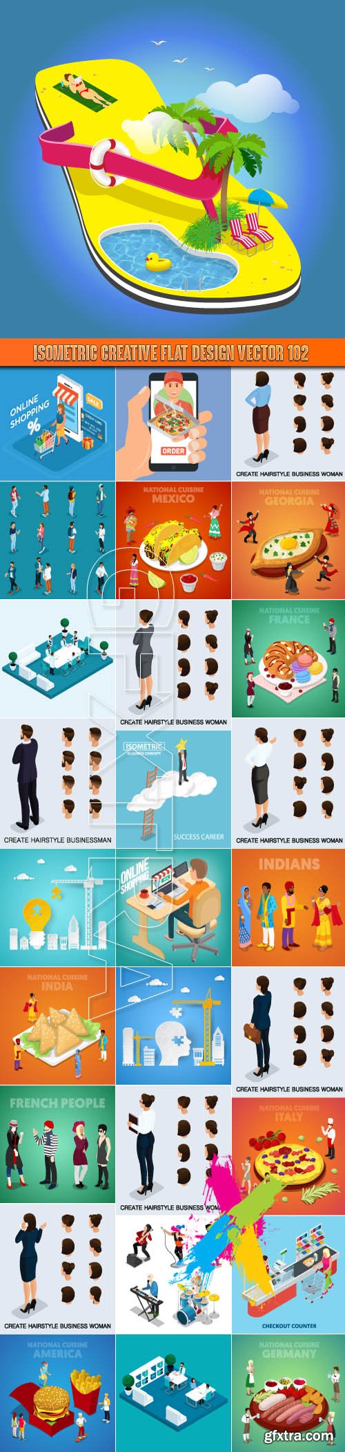 Isometric creative flat design vector 102