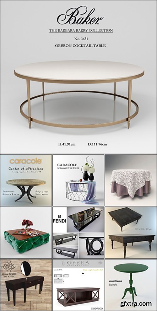 Classic Table 3D Models Collection