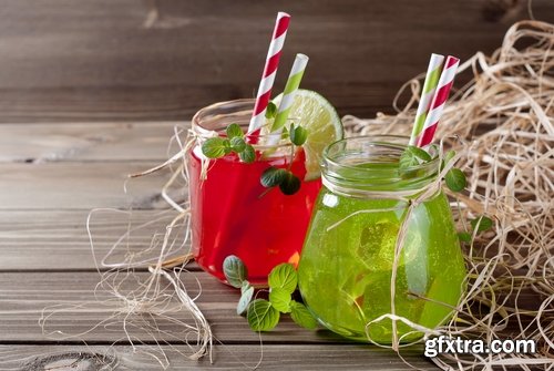 Collection of fresh vegetables fruit juice cocktail ice collection of different drinks vitamins 25 HQ Jpeg