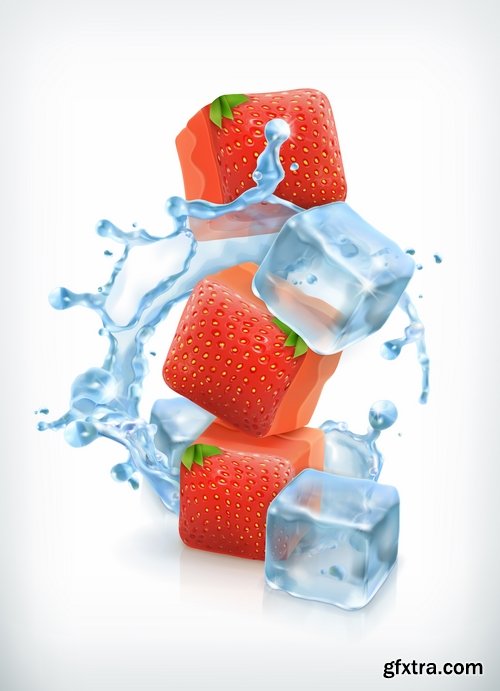 Collection water splash ice cube background is water droplet a splash of vector image 25 EPS