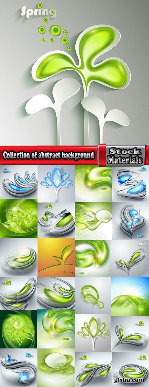 Collection of abstract background is a wave spring splashes drop vector image 25 EPS