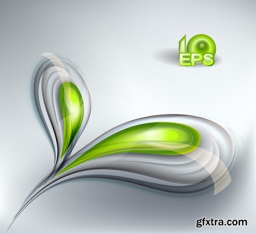 Collection of abstract background is a wave spring splashes drop vector image 25 EPS