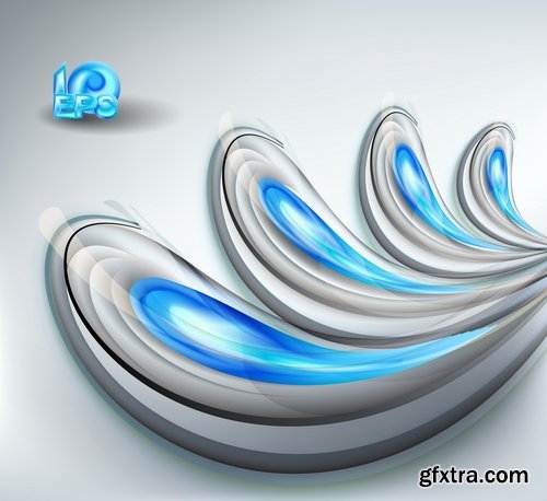 Collection of abstract background is a wave spring splashes drop vector image 25 EPS
