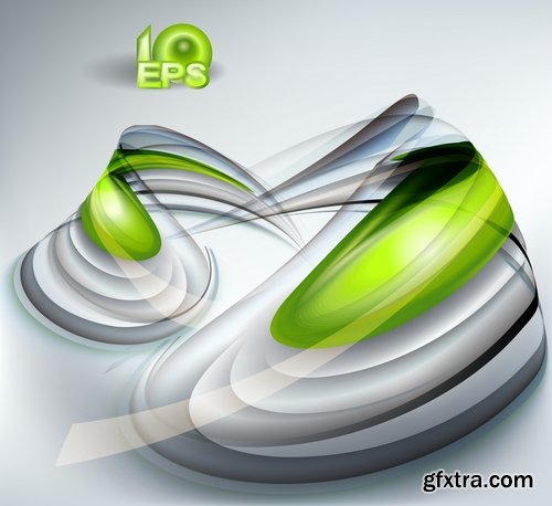 Collection of abstract background is a wave spring splashes drop vector image 25 EPS