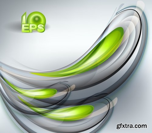 Collection of abstract background is a wave spring splashes drop vector image 25 EPS