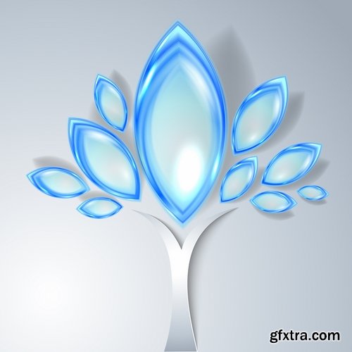 Collection of abstract background is a wave spring splashes drop vector image 25 EPS