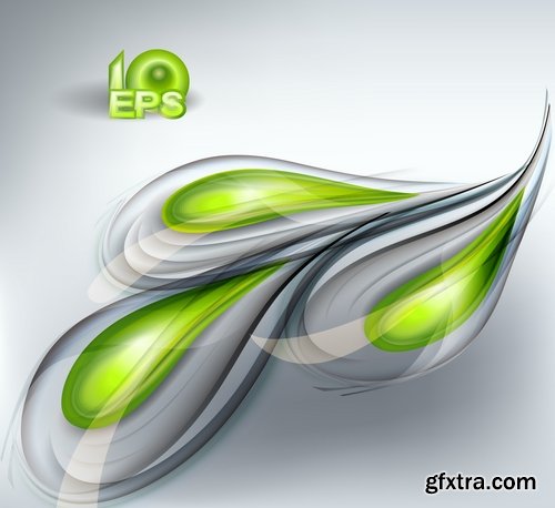 Collection of abstract background is a wave spring splashes drop vector image 25 EPS