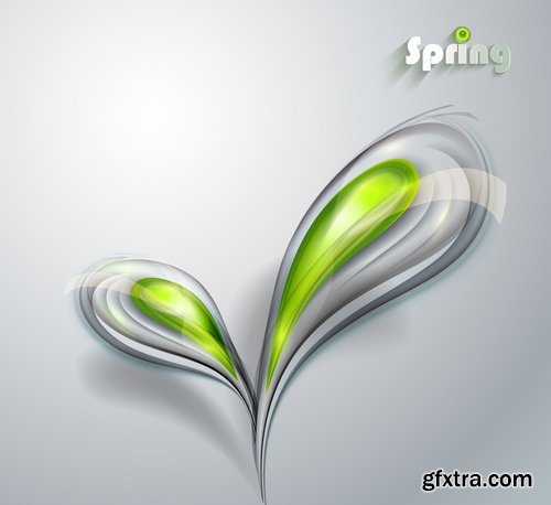 Collection of abstract background is a wave spring splashes drop vector image 25 EPS