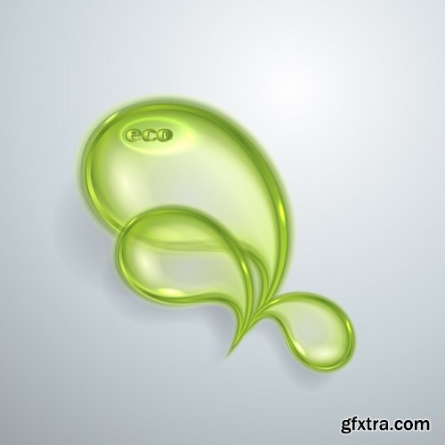 Collection of abstract background is a wave spring splashes drop vector image 25 EPS