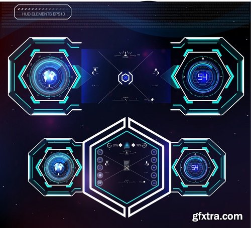 Collection of screen touchscreen indicator tool button for design website site 25 EPS