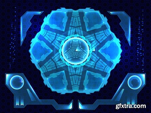 Collection of screen touchscreen indicator tool button for design website site 25 EPS