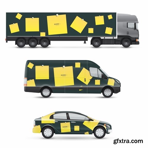 Collection of image for advertising on a car body truck minibus 23 EPS