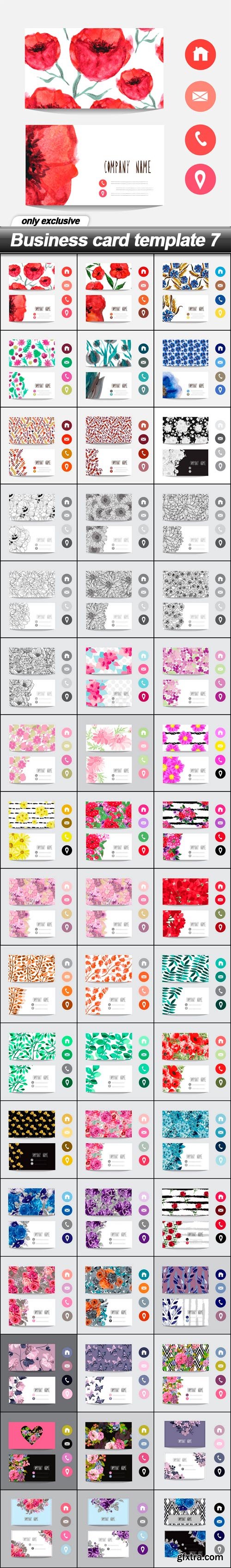 Business card template 7 - 51 EPS