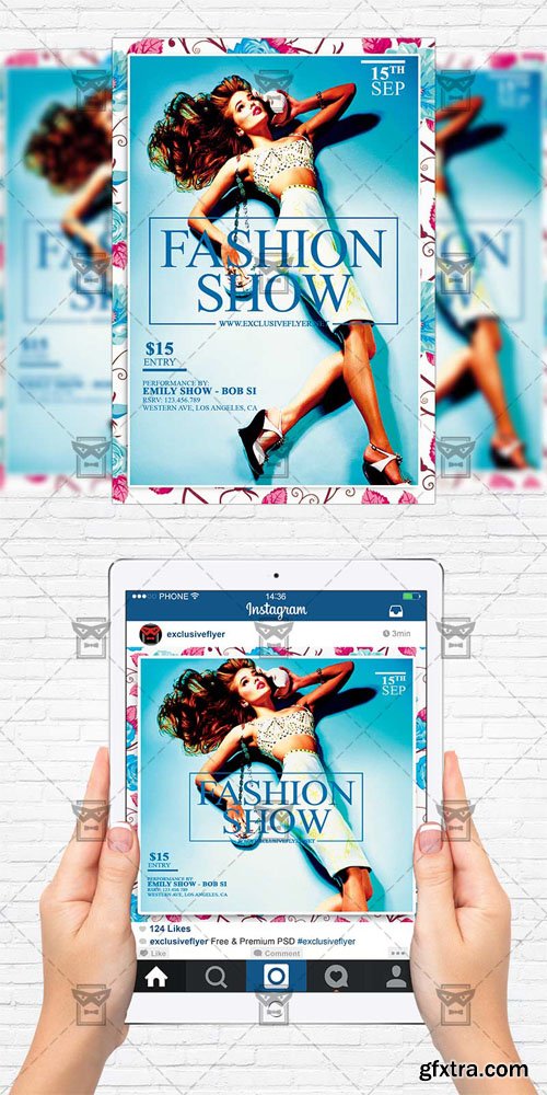 Fashion Show - Flyer Template + Instagram Size Flyer