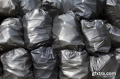 Collection of garbage outside the city dirty garbage container 25 HQ Jpeg