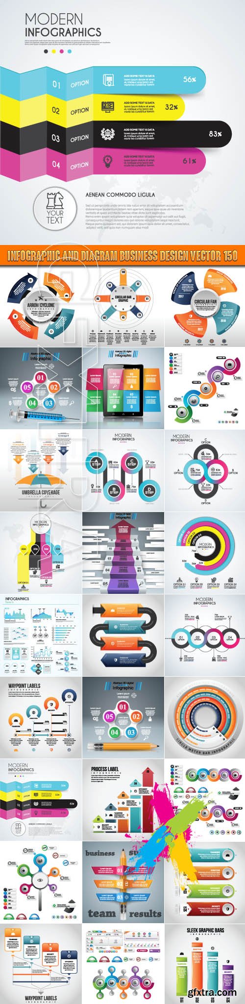 Infographic and diagram business design vector 150