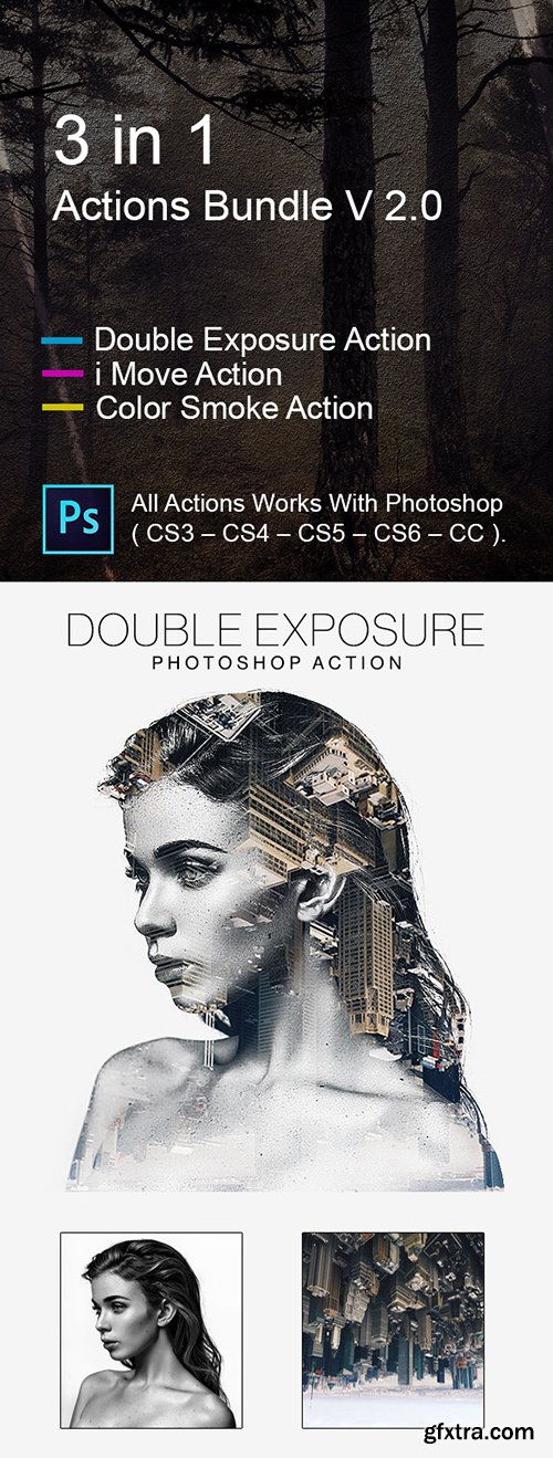 Graphicriver 3 in 1 Actions Bundle V 2.0 19494240