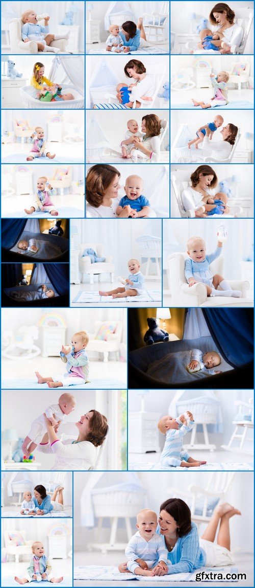 Happy Young Mother with Baby Boy at Home 23xJPG Happy Young Mother with Baby Boy at Home 23xJPG