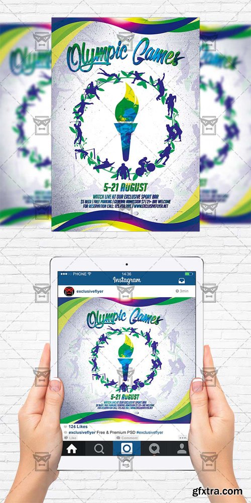Olympic Games - Flyer Template + Instagram Size Flyer Olympic Games - Flyer Template + Instagram Size Flyer