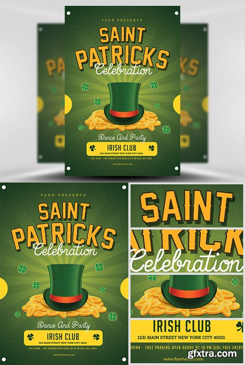 St. Patrick&rsquo;s Celebration Flyer Template 3