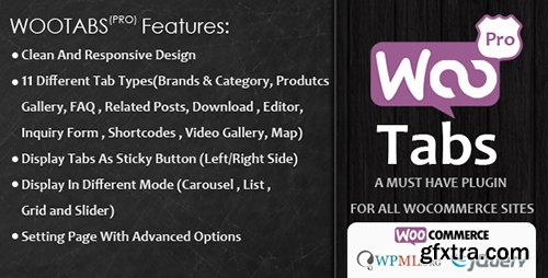 CodeCanyon - Woocommerce Tabs Pro v2.4 - Extra Tabs for Product Page - 8218941