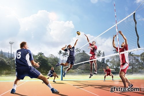 Collection team game playing sport baseball basketball volleyball rugby football 25 HQ Jpeg