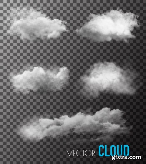Collection cloud flyer template is an example of banner vector image 14 EPS