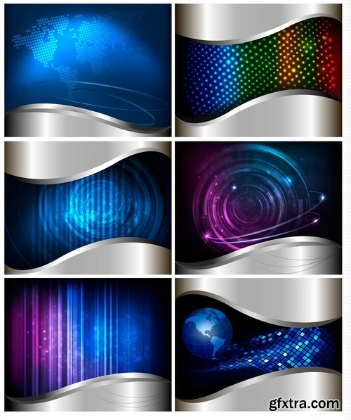 Collection of abstract background is a wave splashes drop vector image 2-21 EPS
