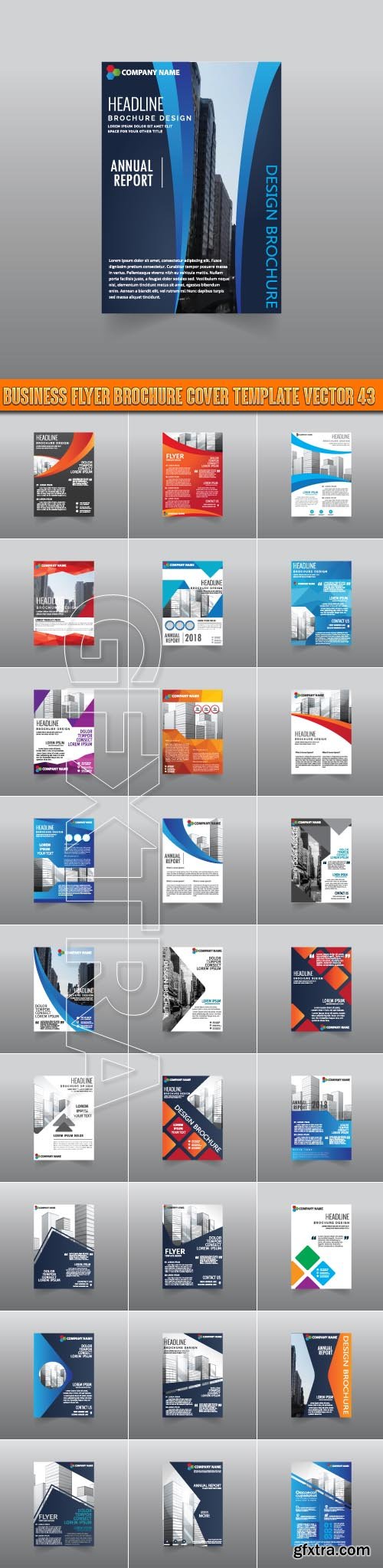 Business flyer brochure cover template vector 43